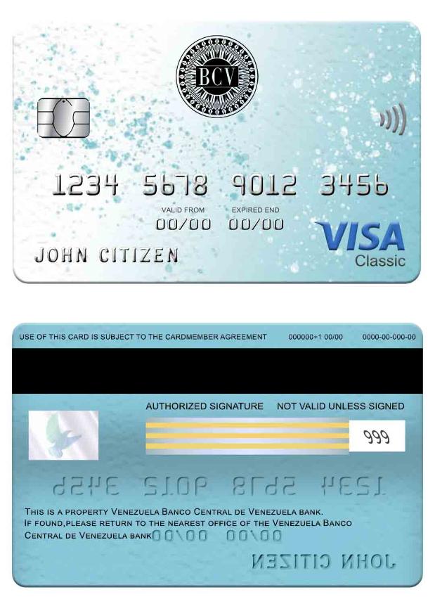 Venezuela Banco Central de Venezuela bank visa classic card